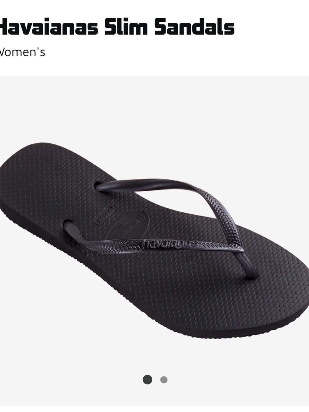 Havaianas Slim Sandals in Black size 5/6